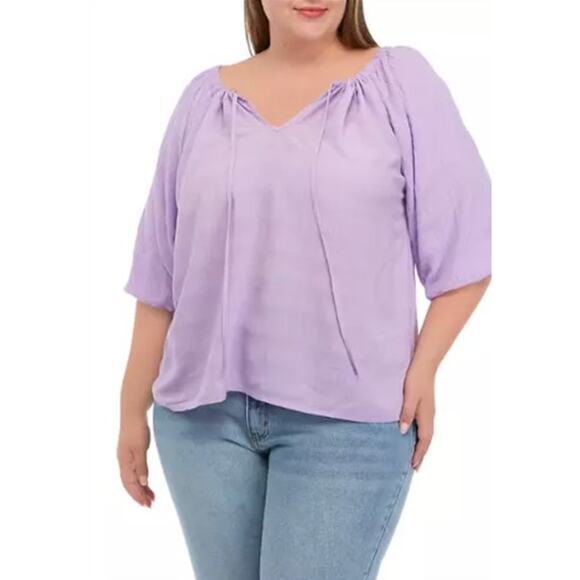 SANCTUARY Top Size 2X NEW Light Purple Lavender One Kiss Top Blouse - Picture 1 of 7